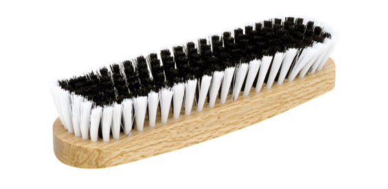 Clothes brush, black-white polyamide fibres