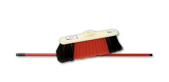 Room broom with handle