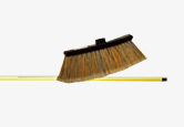 Room broom with handle