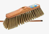 Room broom with handle